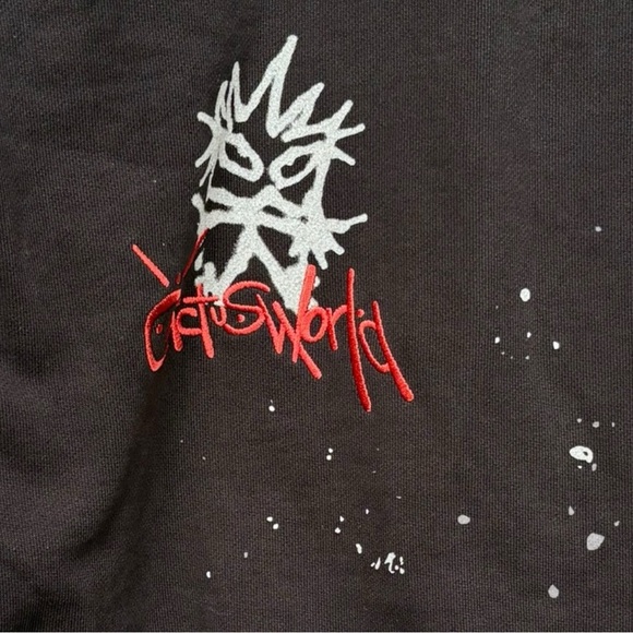 Travis Scott Cactus Jack Stitched Crew Neck Sweatshirt Size Medium - Picture 7 of 9